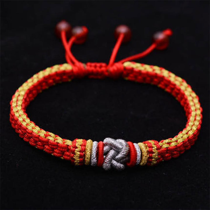 Buddha Stonesカラフルロープ 真実の愛の結び目 幸運 ハンドメイドブレスレット