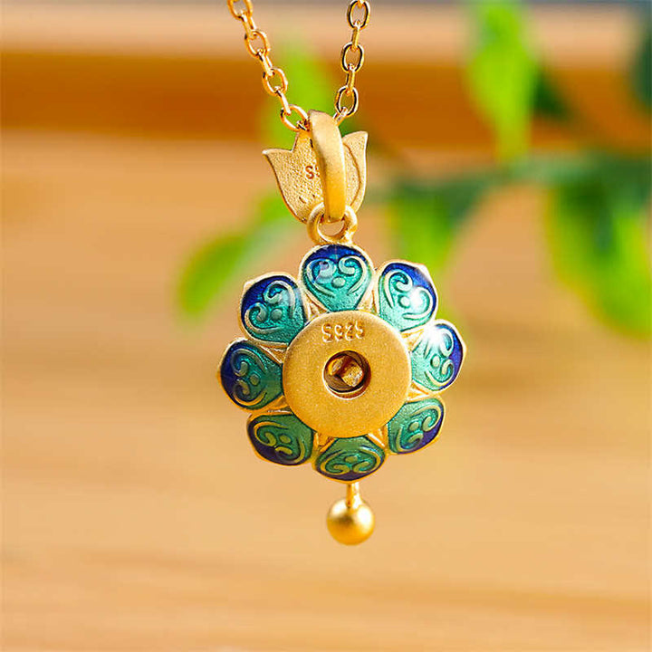 925スターリングシルバー チベット ロータス祈祷ホイール赤瑪瑙 悟りのネックレスペンダント - image 4