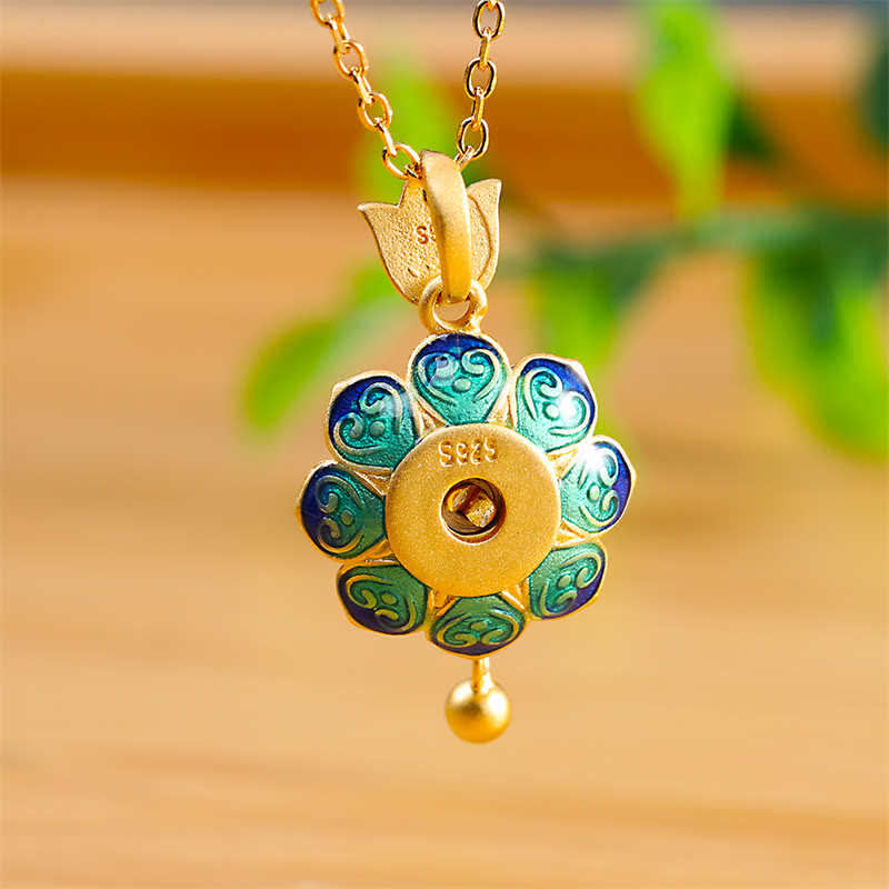 925スターリングシルバー チベット ロータス祈祷ホイール赤瑪瑙 悟りのネックレスペンダント - image 4