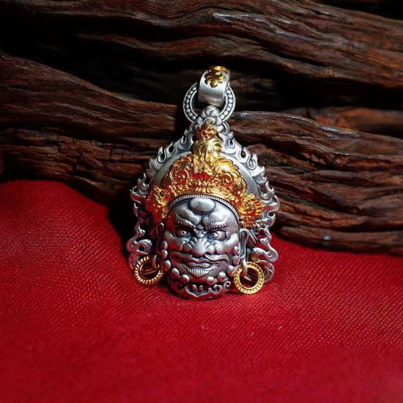 Buddha Stones黄色 富の神 お守り 銅 幸運 ネックレス ペンダント