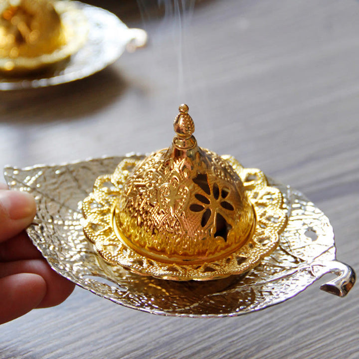 チベットの金箔ミニコースター瞑想用香炉