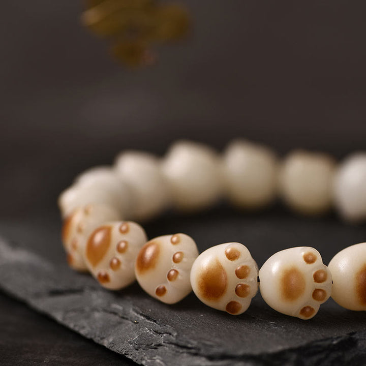 Buddha Stonesかわいい猫の足爪 菩提樹 平和ブレスレット - image 11