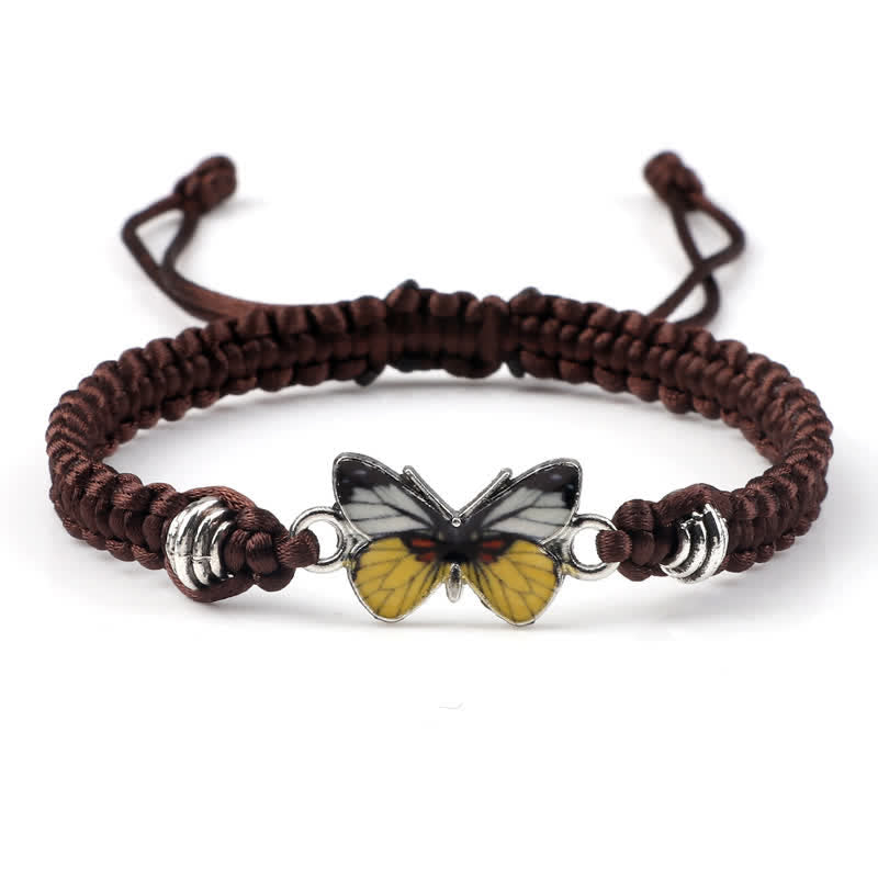 Buddha Stonesバタフライ フリーダム ラブ ストリング チャーム ブレスレット