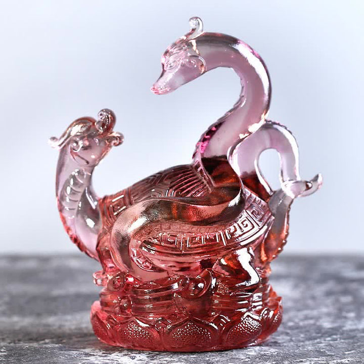 Buddha Stones風水 四大シンボル 青龍 ハンドメイド 琉璃クリスタルアート作品 ホームオフィス装飾