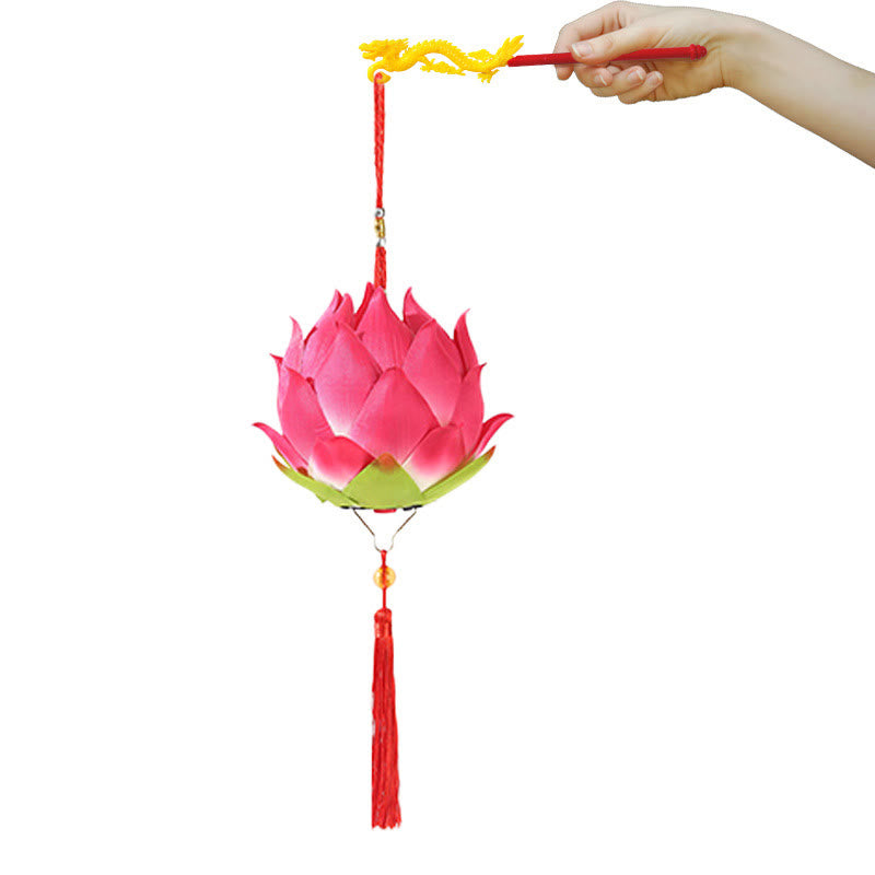 Buddha StonesDIY蓮の花ドラゴンランタンタッセルランプ装飾