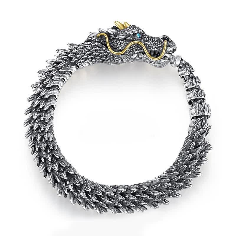Buddha Stones北欧 ドラゴン ハンドメイド お守り 幸運 保護 チェーン ブレスレット