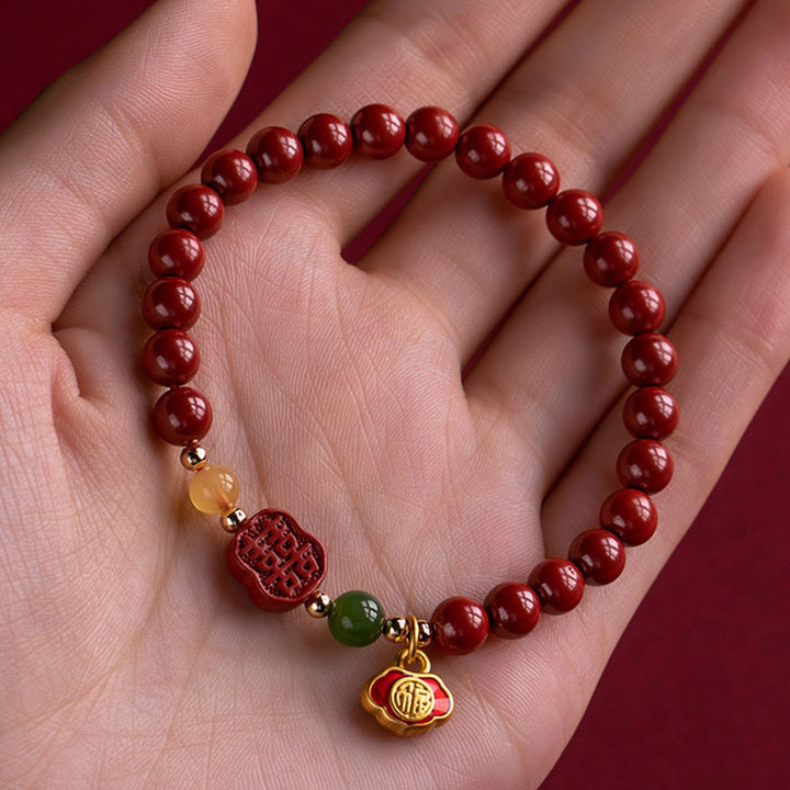 Buddha Stones辰砂 幸福の平穏ブレスレット