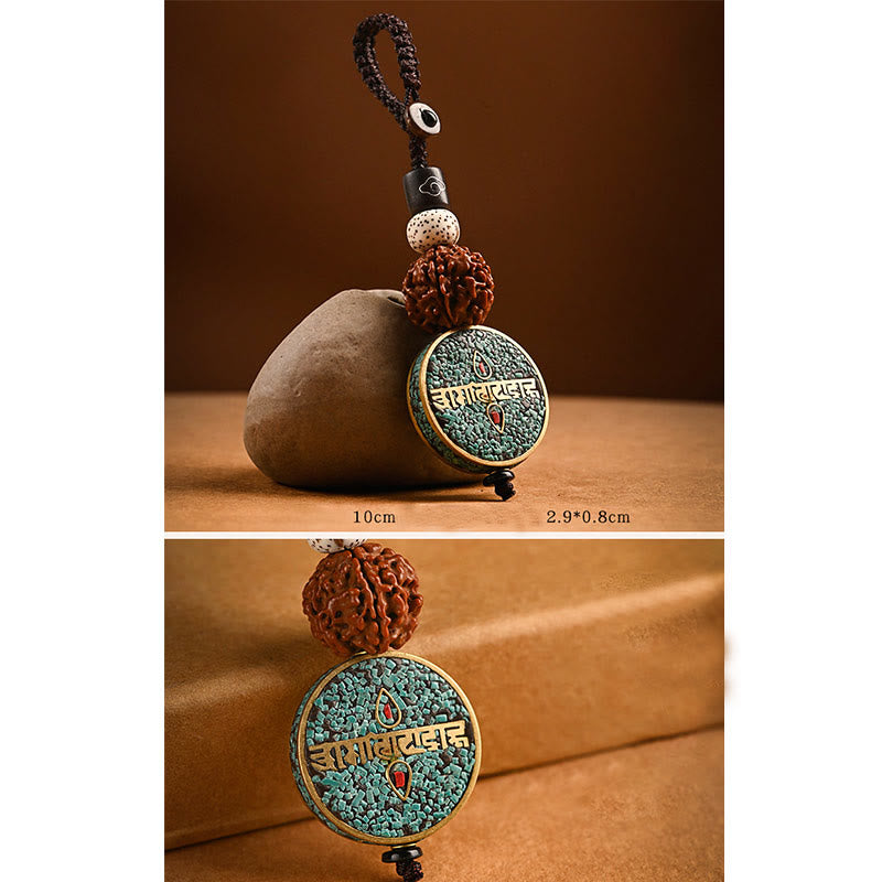 Buddha StonesチベットOm Mani Padme Humボディ シード ピース キーチェーン