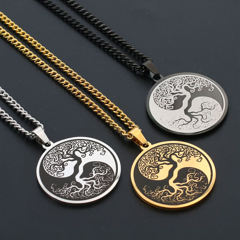 Buddha Stones生命の樹 チタンスチール コネクションネックレスペンダント - image 9