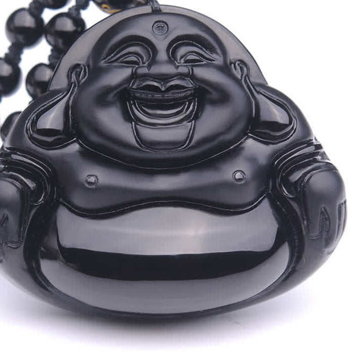 Buddha Stones笑う仏陀 ブラックオブシディアン 変身ペンダントネックレス - image 8
