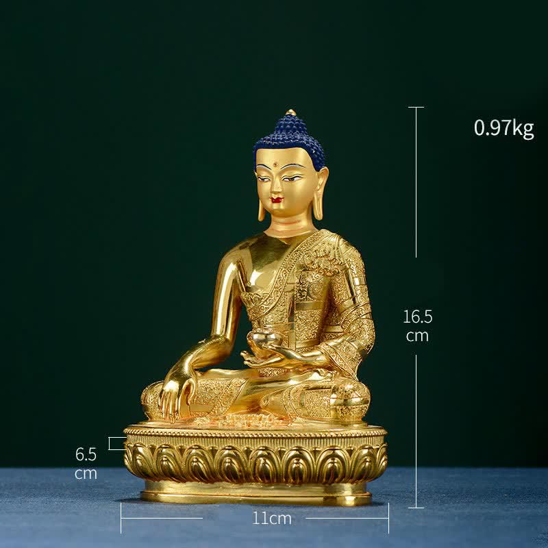 釈迦牟尼仏像悟りの銅像家へのお供え装飾 - image 5