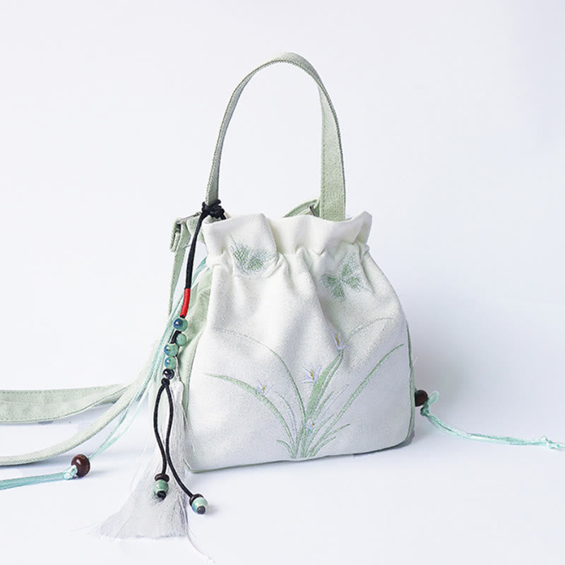 Buddha Stonesハンドメイド刺繍花キャンバストートショルダーバッグハンドバッグ - image 14