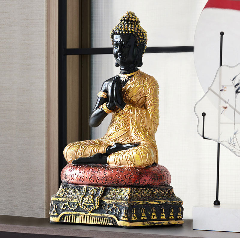 Buddha Stones仏陀慈悲の樹脂像装飾 - image 16