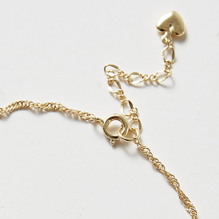 Buddha Stones14K ゴールドメッキ 和田翡翠 ゴールデンローズフラワー 幸運のチェーンブレスレット