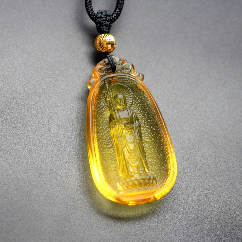 Buddha Stones地蔵仏リウリ クリスタル セレニティ アミュレット ネックレス ペンダント