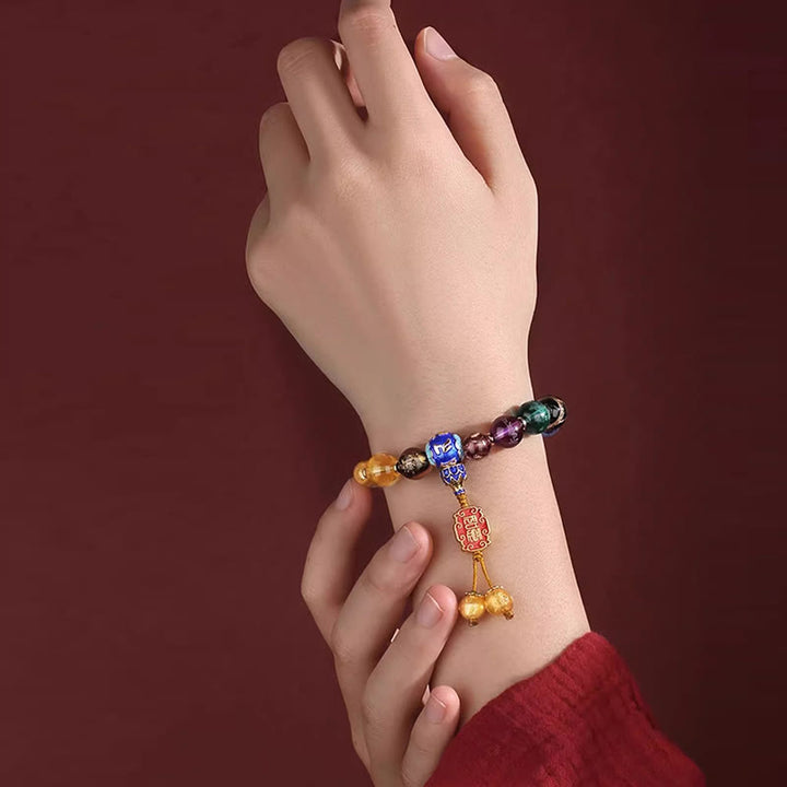 Buddha Stonesチベット カラフル 香灰 リュウリ ガラスビーズOm Mani Padme Humドルジェヴァジュラ 18ビーズ リストMala