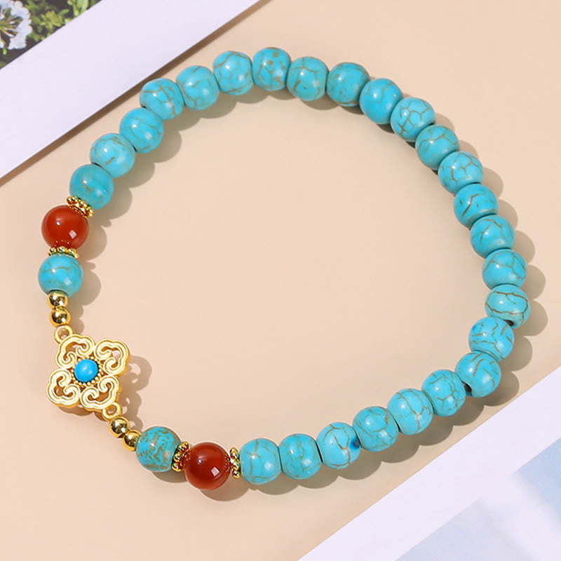 Buddha Stonesターコイズビーズ プロテクション バランスブレスレット