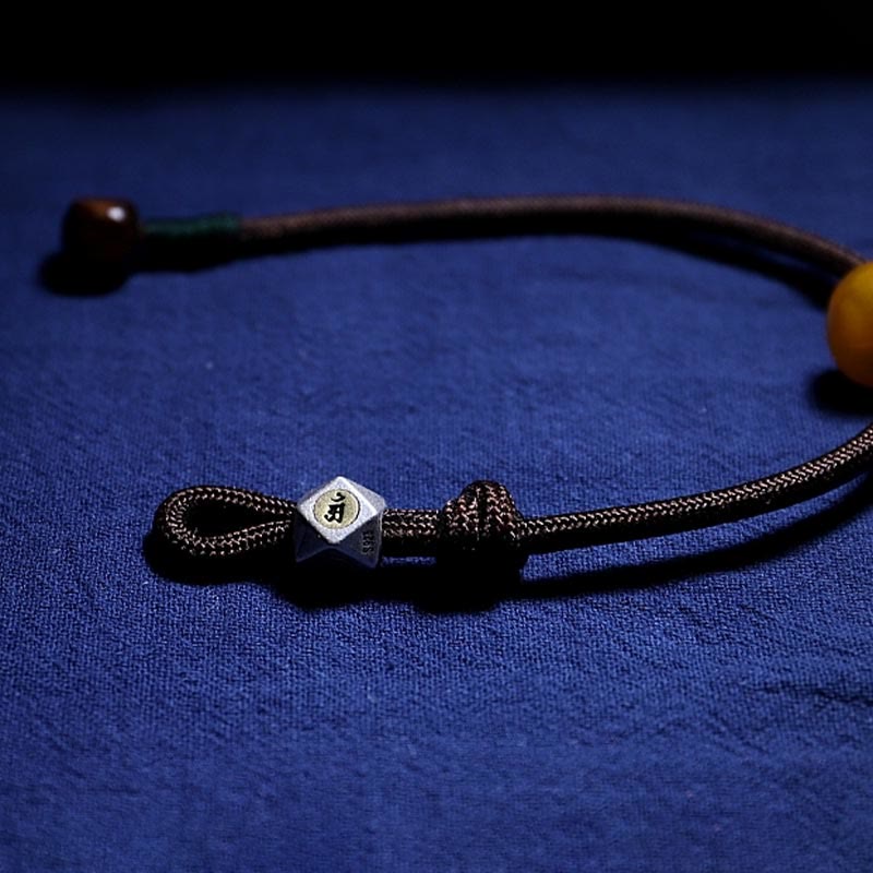 Buddha Stones925スターリングシルバー十二支誕生仏天然琥珀 透明 不安解消ブレスレット - image 5
