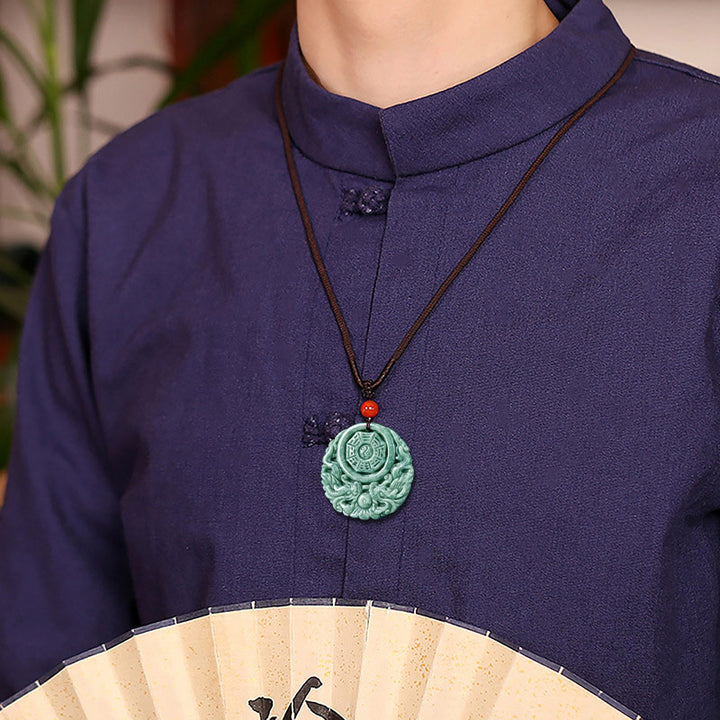 Buddha Stones龍翡翠陰陽バランスネックレスペンダント - image 3