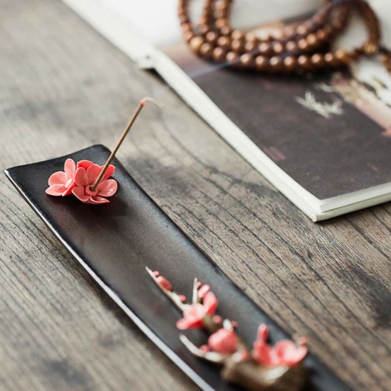 Buddha Stones蓮 牡丹 バラの花 陶器 スピリチュアル 香炉