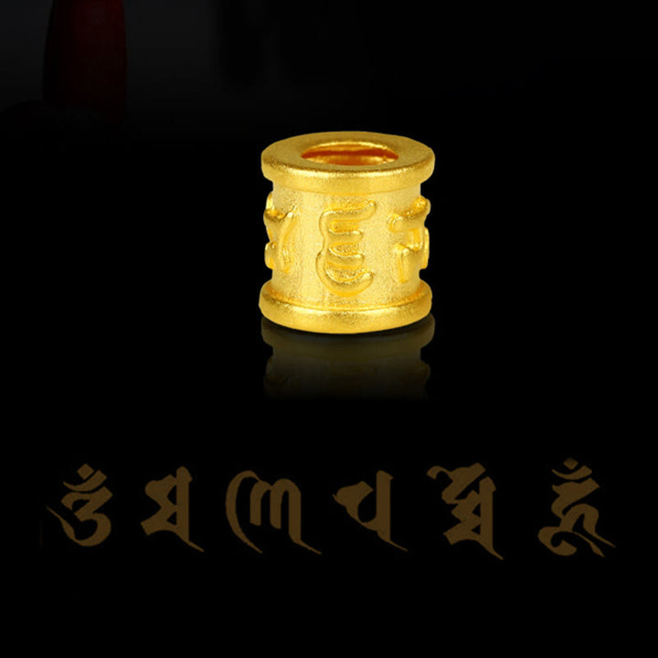 Buddha Stonesチベット 999ゴールドオーム・マニ・パドメ・フムハンドメイド 8スレッド ピースノット幸運ブレスレット