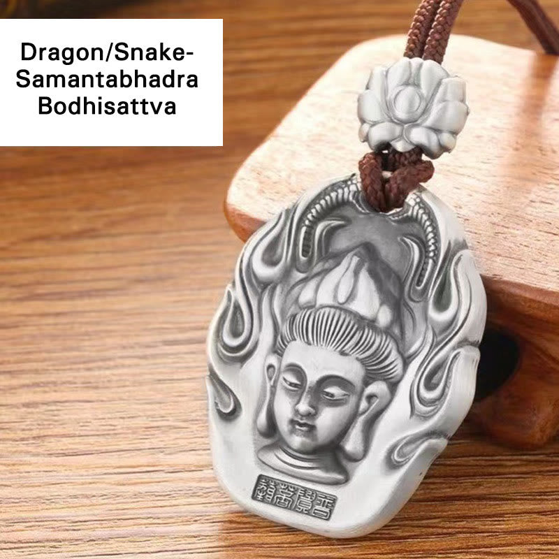 Buddha Stones十二支誕生仏オーム・マニ・パドメ・フムフム 蓮の慈悲のネックレスペンダント - 龍・蛇・釈迦如来菩薩 - image 14
