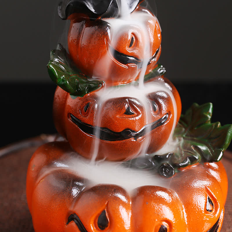ハロウィンカボチャゴースト樹脂逆流煙噴水香炉装飾