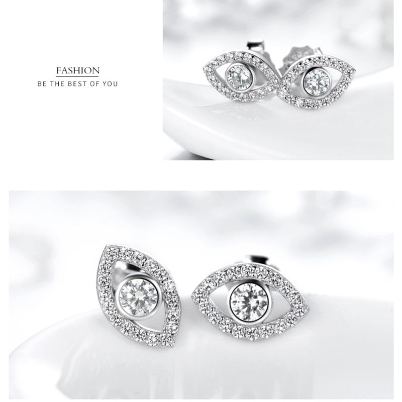 Buddha Stones925スターリングシルバー 邪眼シンボル 守護スタッドピアス