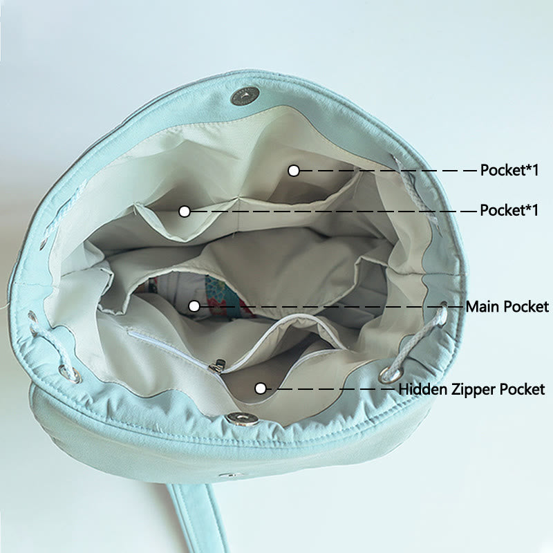 Buddha Stonesハンドメイド刺繍入り大容量キャンバスバックパック - image 2