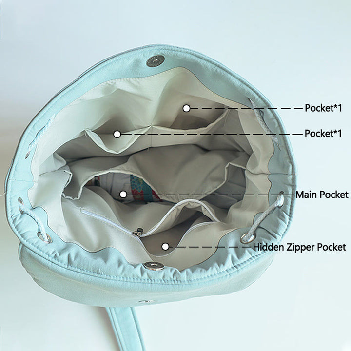 Buddha Stonesハンドメイド刺繍入り大容量キャンバスバックパック - image 2