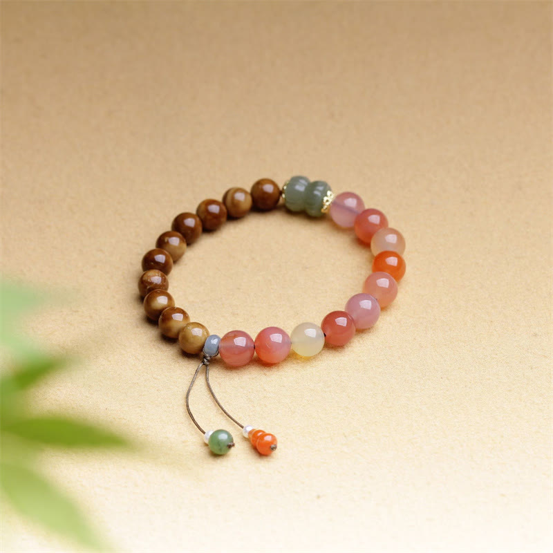 Buddha Stonesクカシード 燕元瑪瑙 和田翡翠 富貴守護ブレスレット