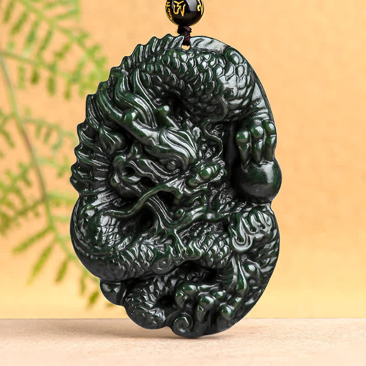 Buddha Stones和田翡翠龍 成功 調和 ネックレス ビーズ ストリング ペンダント - image 7