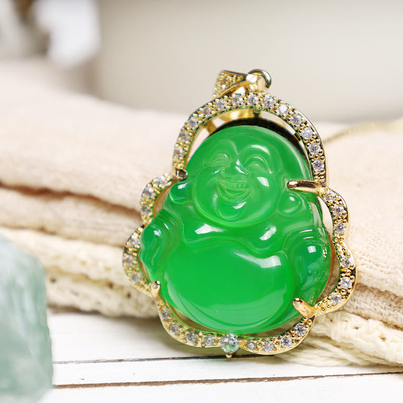 Buddha Stones ラッキースマイル仏様ネックレス／幸運お守り - image 4