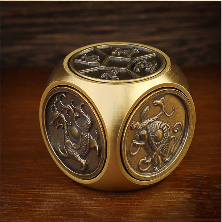Buddha Stones四獣 風水 陰陽 八卦 銅貨 調和 回転式装飾