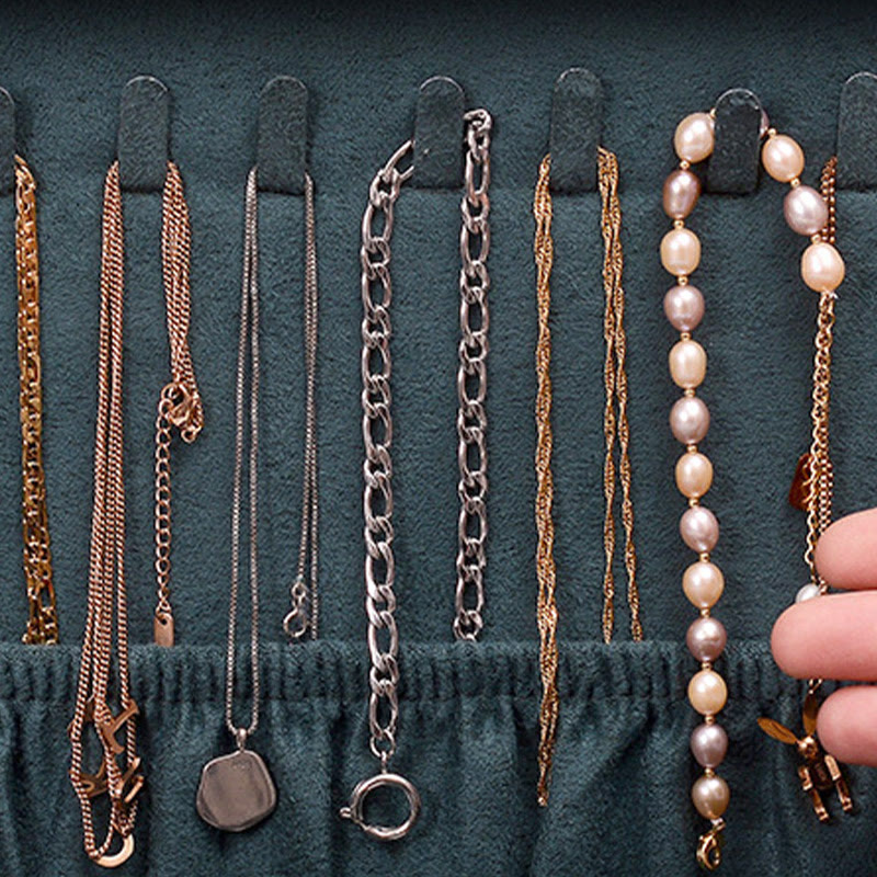 Buddha Stonesシンプルデザイン ジュエリーボックスオーガナイザー 単層 フランネル ジュエリー収納ボックス ロック付き