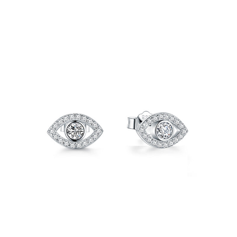 Buddha Stones925スターリングシルバー 邪眼シンボル 守護スタッドピアス