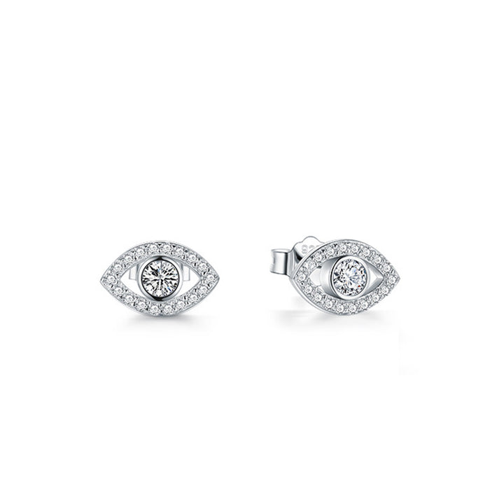 Buddha Stones925スターリングシルバー 邪眼シンボル 守護スタッドピアス