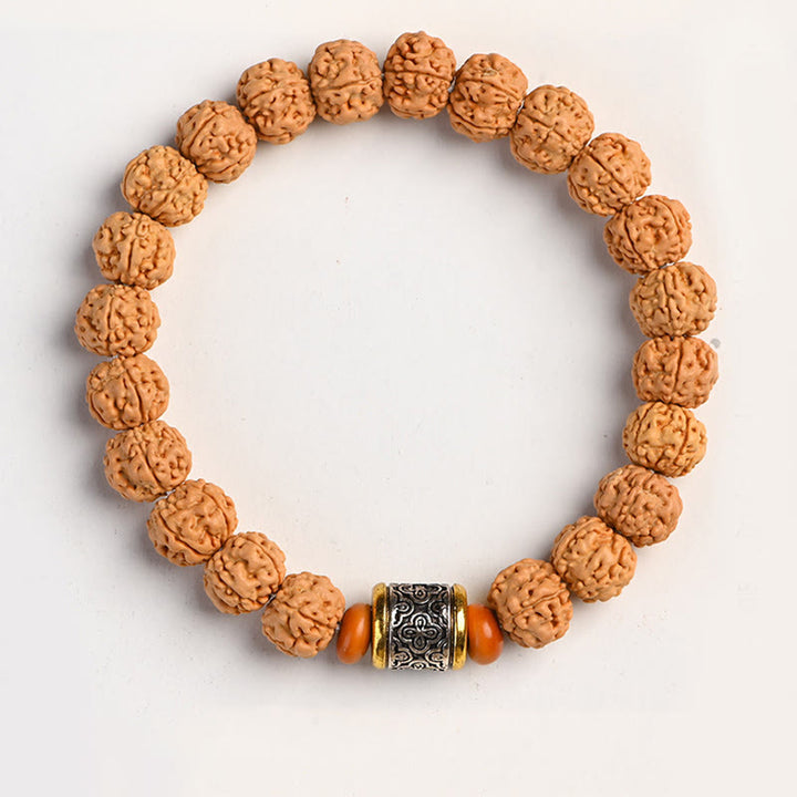 Buddha Stonesチベット ルドラークシャ 菩提樹 富と縁起のブレスレット