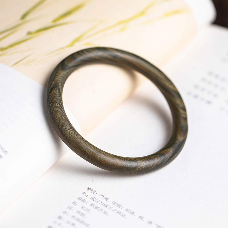 Buddha Stonesチベット産 小葉 紅檀 黒檀 緑檀 守護ブレスレット バングル