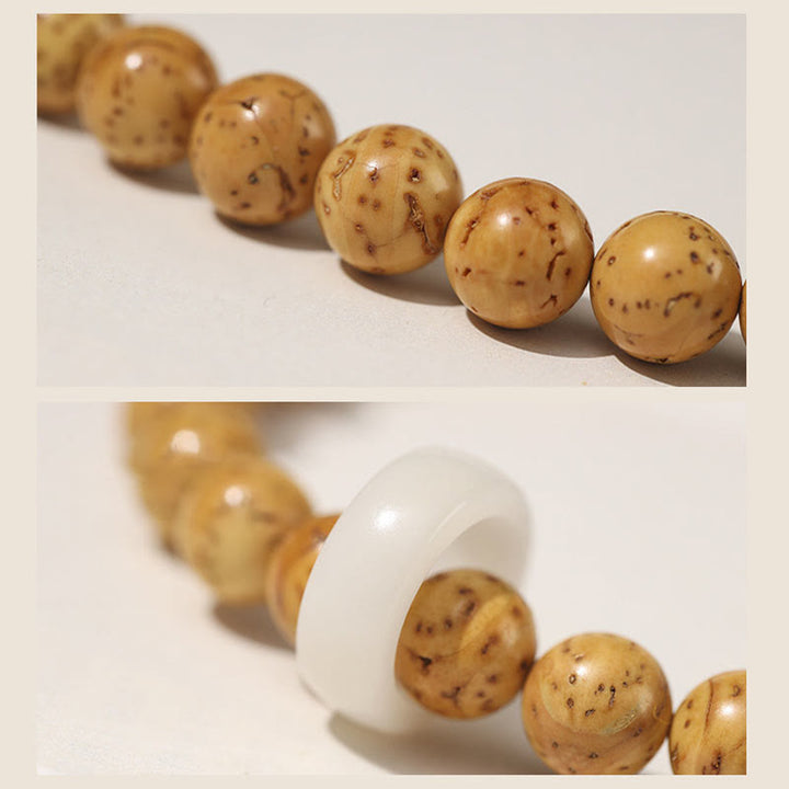 Buddha Stonesチベット天然紫金鼠菩提樹の富ダブルラップブレスレット