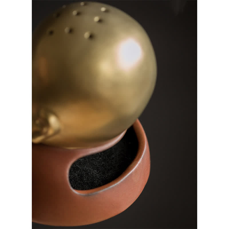 小さな仏陀の笑い仏陶器の癒しの香炉