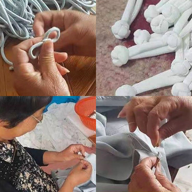 Buddha Stones唐装漢服中国龍伝統カンフーユニフォーム半袖トップスとパンツ衣類メンズセット - image 19