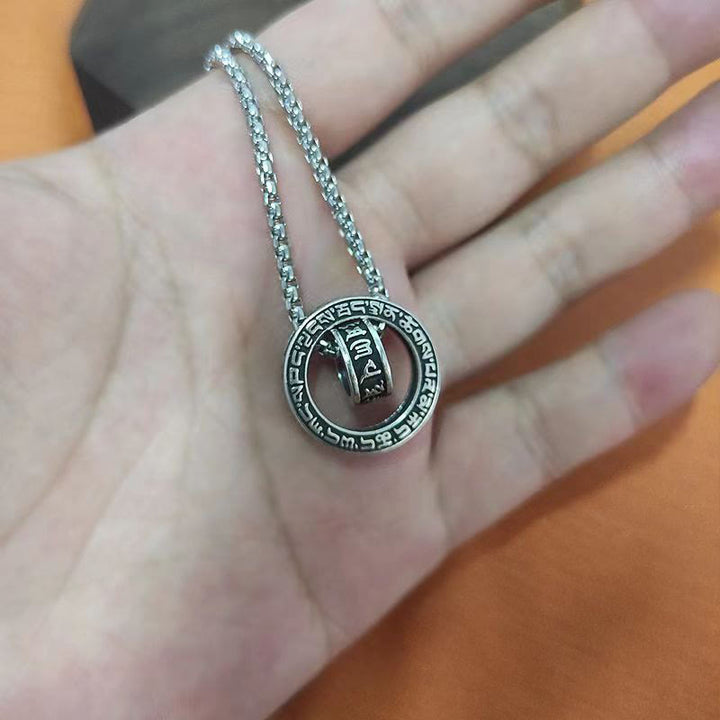 Buddha Stonesチベットオーム・マニ・パドメ・フム彫刻 平和 純粋 チェーン ネックレス ペンダント - image 15