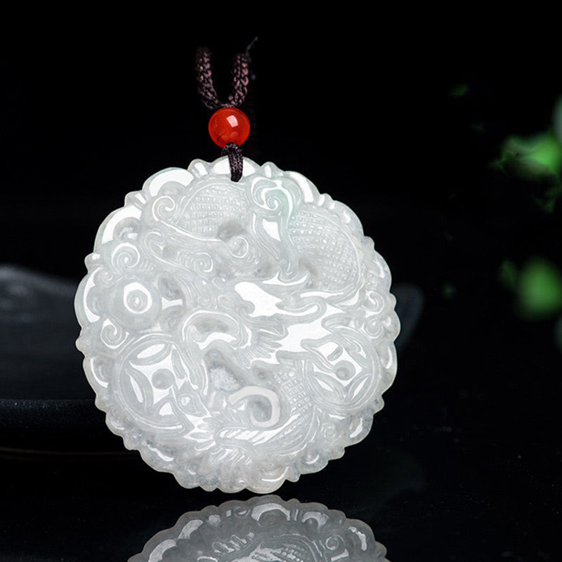 Buddha Stones白翡翠 龍守護ネックレス 紐ペンダント - image 7