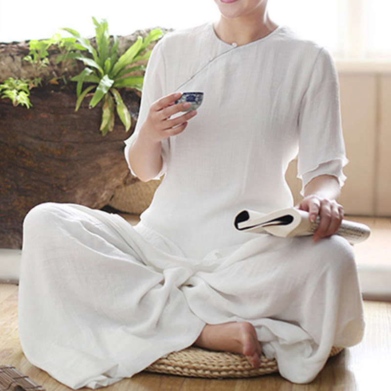 Buddha Stonesヴィンテージ ヨガ 禅 祈り スピリチュアル 瞑想 練習 無地 衣類 レディース セット