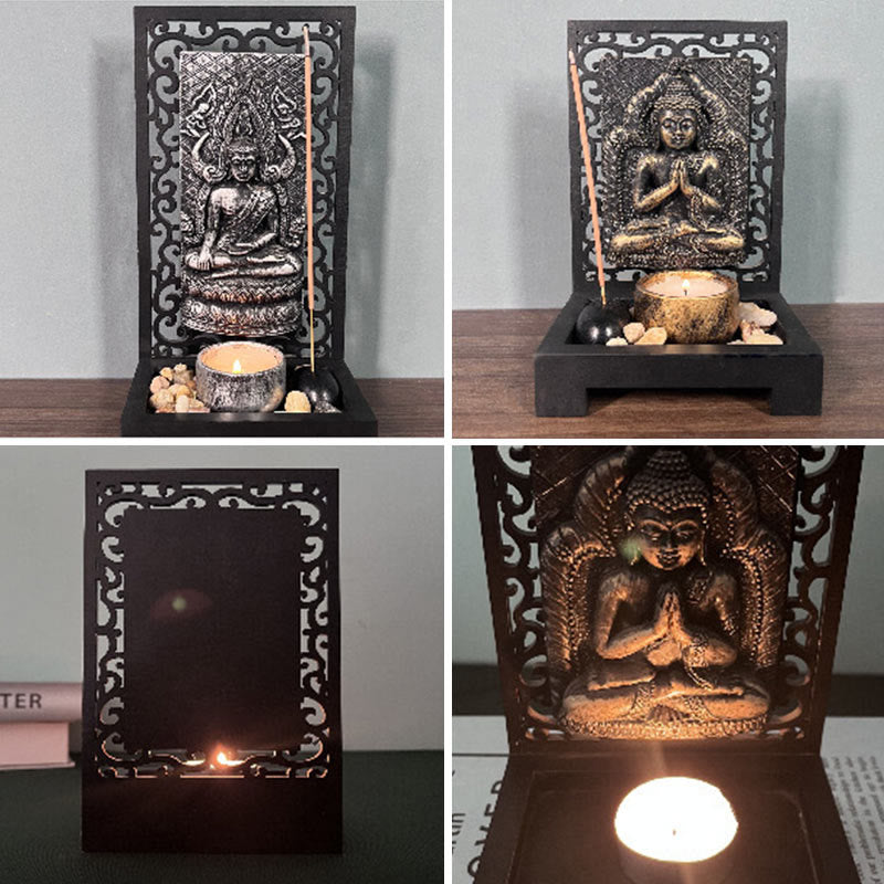 Buddha Stones仏陀の慈悲 静寂 家庭用樹脂製 祈り 祭壇装飾