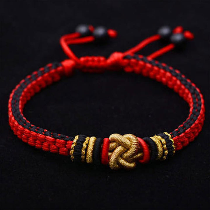 Buddha Stonesカラフルロープ 真実の愛の結び目 幸運 ハンドメイドブレスレット