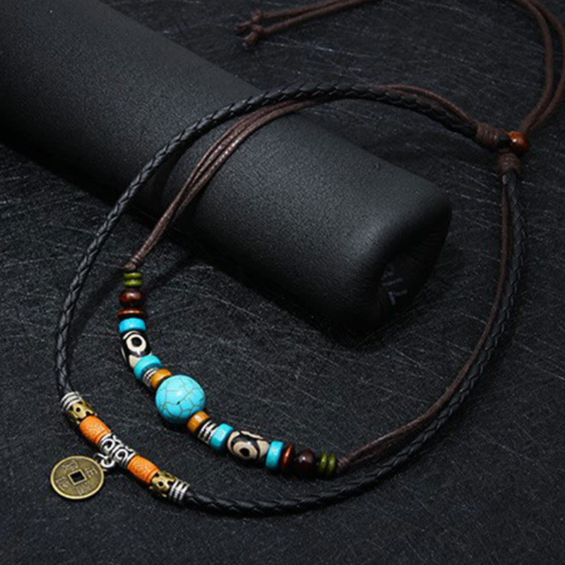 Buddha Stonesターコイズ ジビーズ プロテクションネックレス