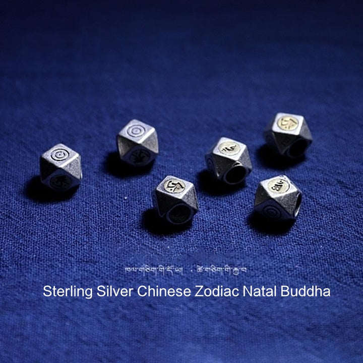 Buddha Stones925スターリングシルバー十二支誕生仏天然琥珀 透明 不安解消ブレスレット - image 9
