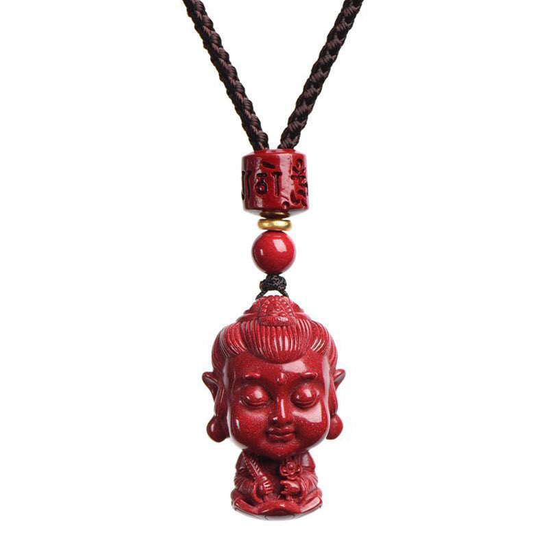 Buddha Stones十二支 出生仏 天然辰砂 お守り 悪霊除け ネックレス ペンダント